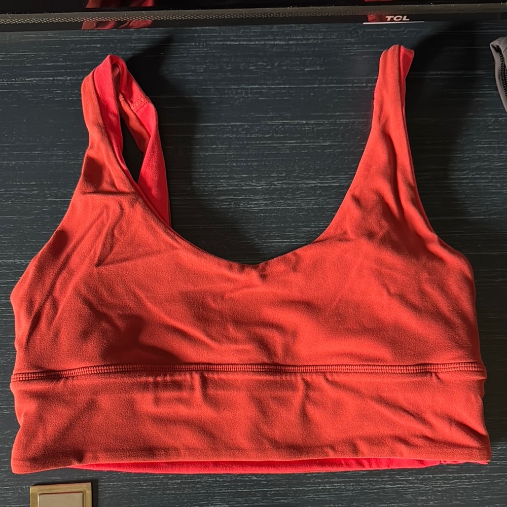 Lululemon red Sports Bra Seamless Design
